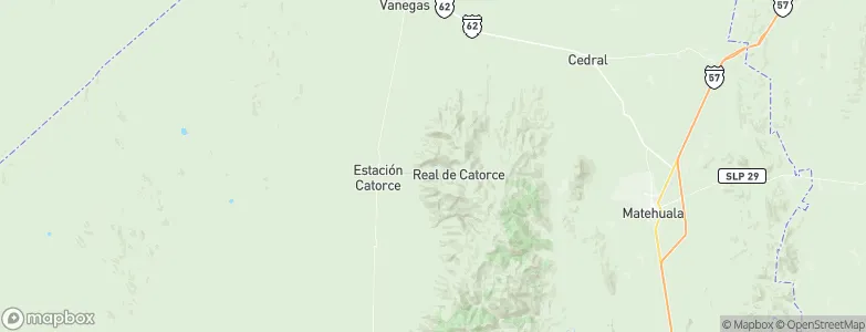 Los Catorce, Mexico Map