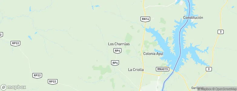 Los Charrúas, Argentina Map