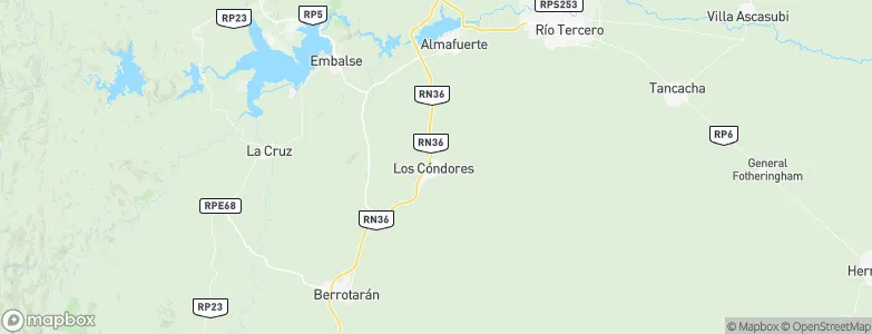 Los Cóndores, Argentina Map