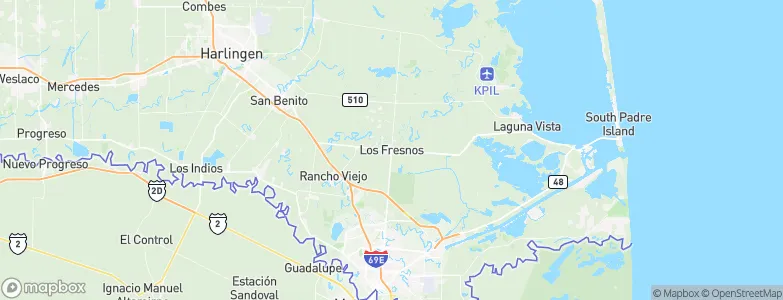 Los Fresnos, United States Map
