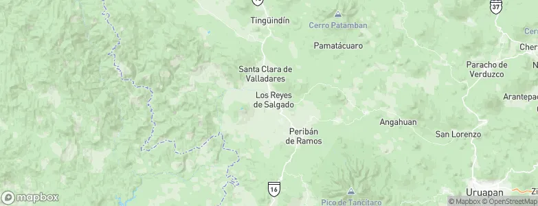 Los Reyes de Salgado, Mexico Map