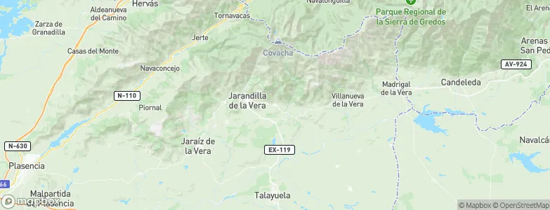 Losar de la Vera, Spain Map