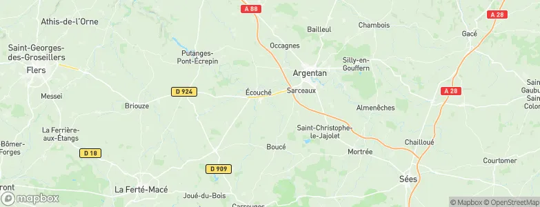 Loucé, France Map