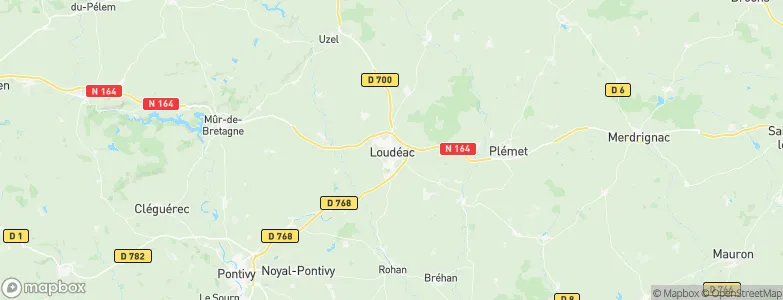 Loudéac, France Map