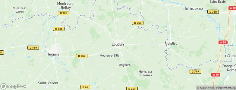 Loudun, France Map