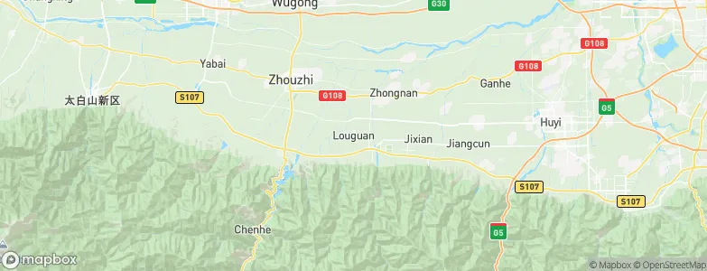 Louguan, China Map