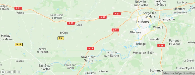 Louplande, France Map