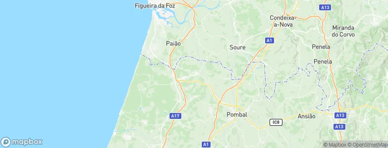 Louriçal, Portugal Map