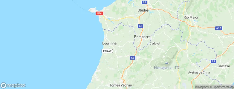 Lourinhã Municipality, Portugal Map