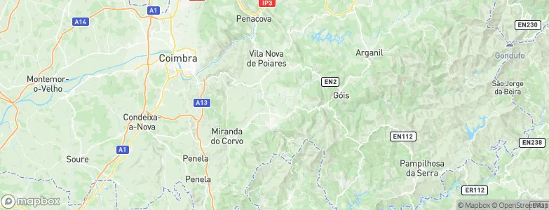 Lousã Municipality, Portugal Map