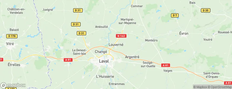 Louverné, France Map