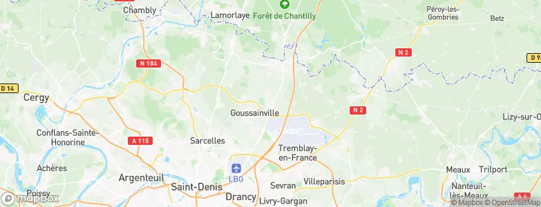 Louvres, France Map