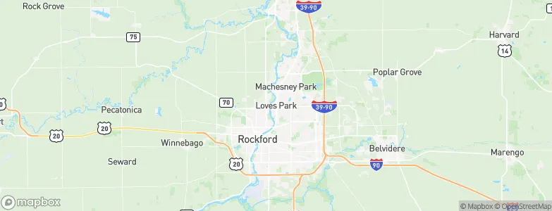 Loves Park, United States Map