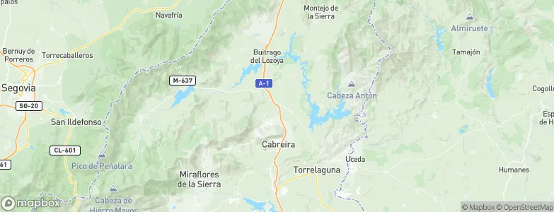 Lozoyuela-Navas-Sieteiglesias, Spain Map