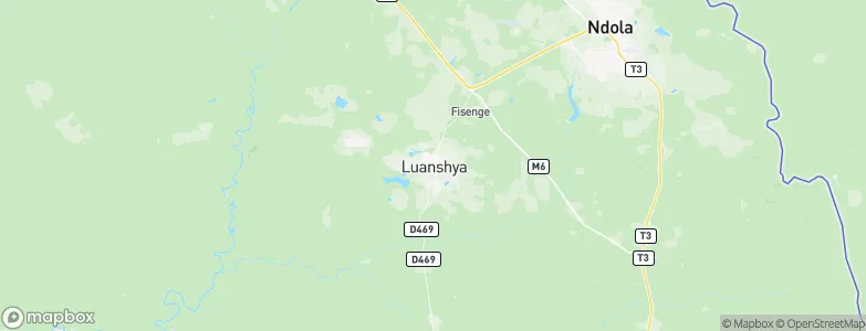 Luanshya, Zambia Map
