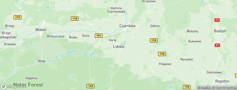 Lubasz, Poland Map
