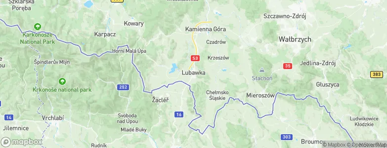 Lubawka, Poland Map