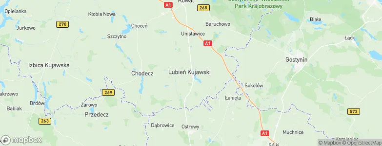 Lubień Kujawski, Poland Map