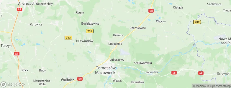 Lubochnia, Poland Map