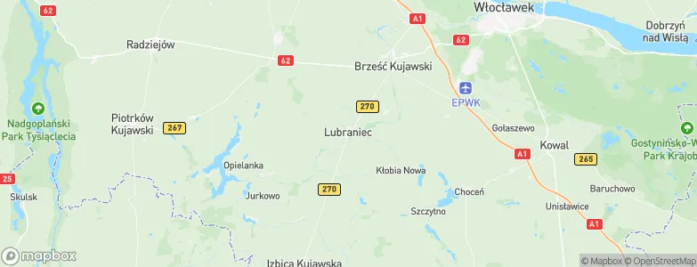 Lubraniec, Poland Map