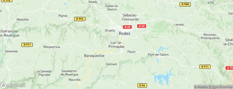 Luc-la-Primaube, France Map
