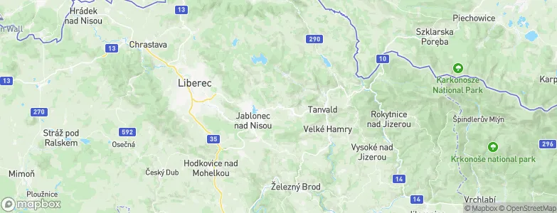 Lučany nad Nisou, Czechia Map
