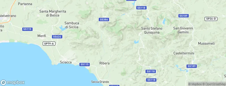 Lucca Sicula, Italy Map
