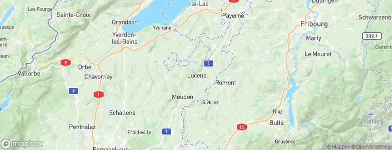 Lucens, Switzerland Map