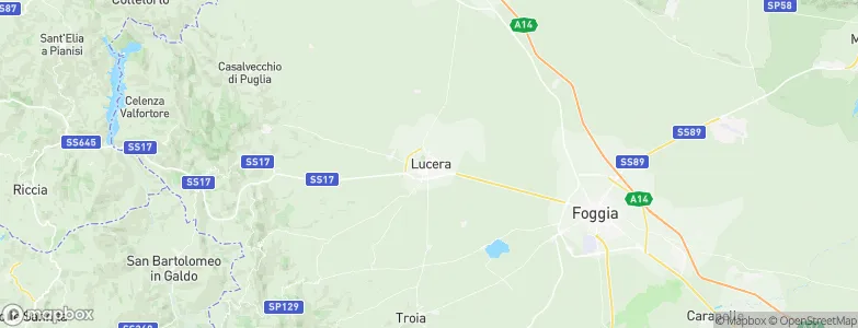 Lucera, Italy Map