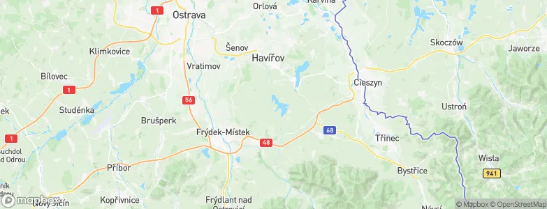 Lučina, Czechia Map