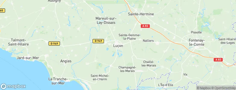 Luçon, France Map