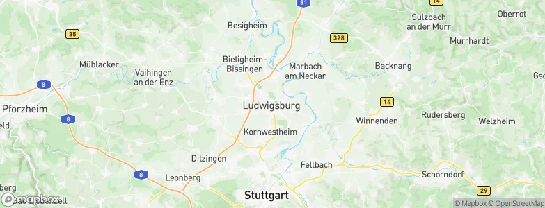 Ludwigsburg, Germany Map