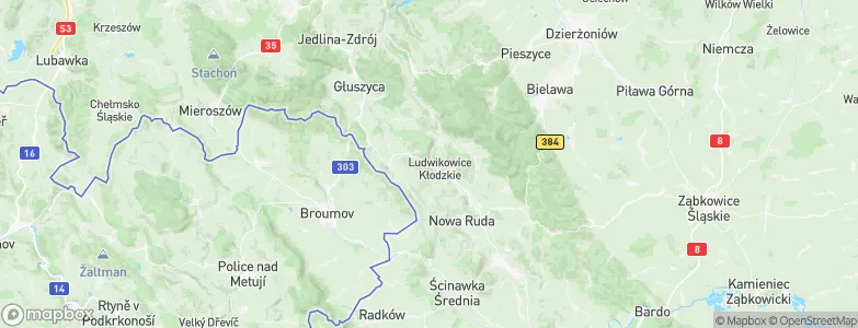 Ludwikowice Kłodzkie, Poland Map