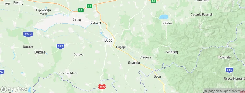 Lugojel, Romania Map