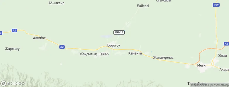 Lugovoy, Kazakhstan Map