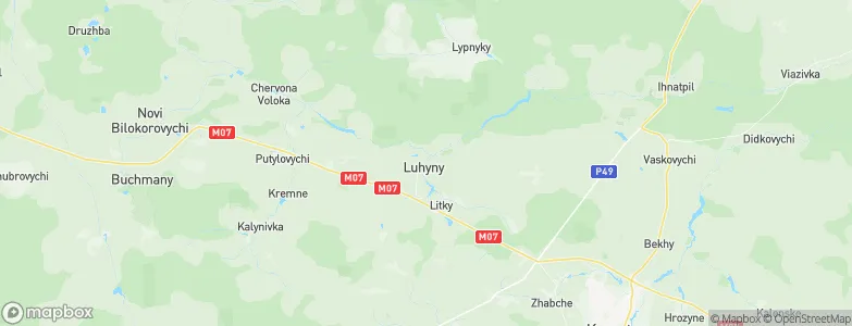 Luhyny, Ukraine Map