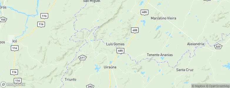 Luís Gomes, Brazil Map