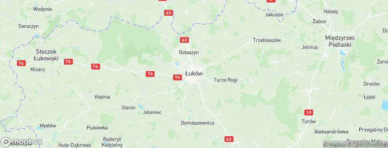 Łuków, Poland Map