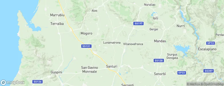 Lunamatrona, Italy Map