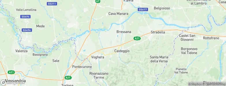 Lungavilla, Italy Map