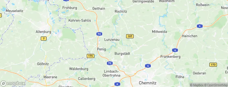 Lunzenau, Germany Map