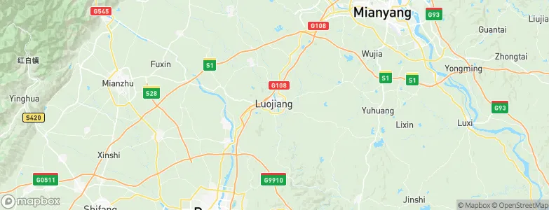 Luojiang, China Map