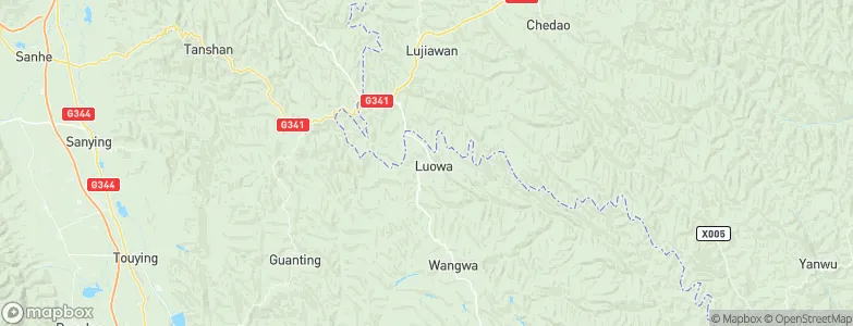 Luowa, China Map