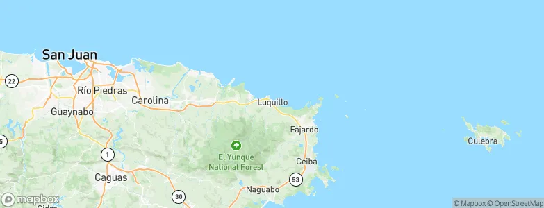 Luquillo, Puerto Rico Map