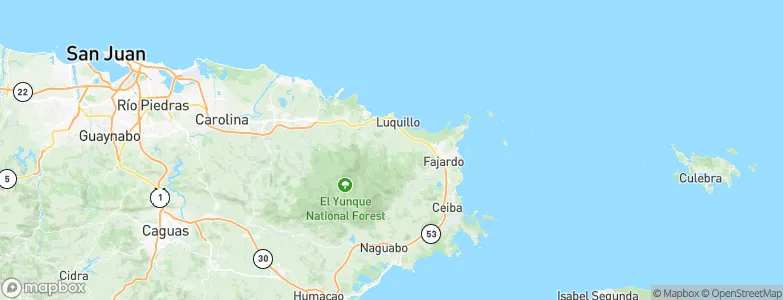 Luquillo, Puerto Rico Map