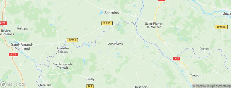 Lurcy-Lévis, France Map