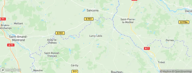 Lurcy-Lévis, France Map