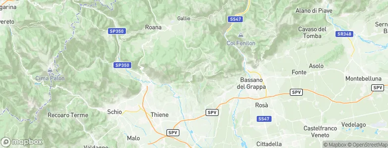 Lusiana, Italy Map
