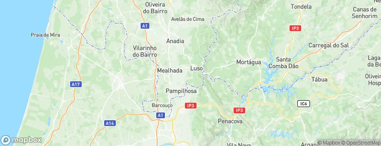 Luso, Portugal Map
