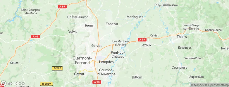 Lussat, France Map